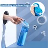 TCKJ 25oz Water Bottle with Straw, Clip, Handle & Marker,