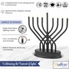 Traditional Hanukkah Electric Menorah Low Voltage Hanukkiah with LED Bulbs