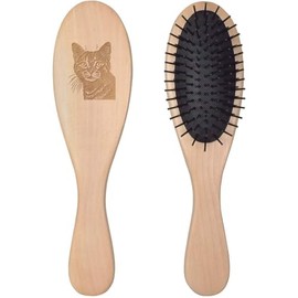 'Cat Portrait' Wooden Hairbrush (HA00046286)