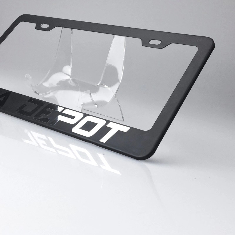 KA Laser Engraved Maybach Mirror Matte Black License Plate Frame