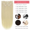 Loxxy Clip in Hair Extensions Real Human Hair,Remy Platinum Blonde