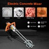 Double-Paddle Electric Cement Mixer, 1800W Handheld Electric Concrete Mixer Portable