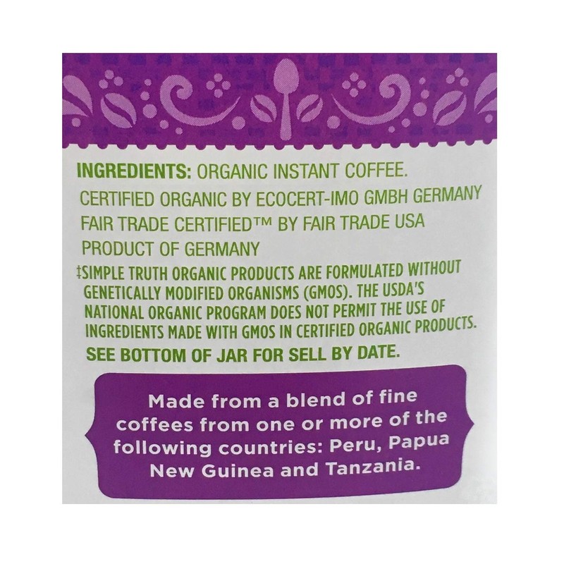 Simple Truth Organic Instant Coffee, 3.53 oz (Pack of 2)