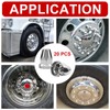 33mm Lug Nut Covers Screw Onfor Semi Trucks, 33mm x