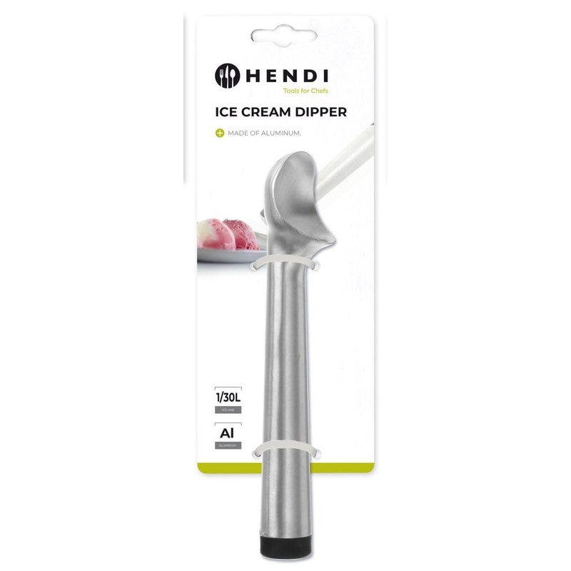 HENDI Ice Cream Spoon, with Extra Long Handle, Oil-Filled, Ice