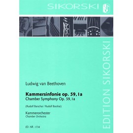 Kammersinfonie: für Kammerorchester. op. 59/1 a. chamber orchestra. Partition d'étude.