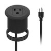 Mini Desktop Power Hub Grommet Socket, Flush-Mount Desk Outlet Build-in