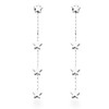 Star Earrings Silver Star Dangle Earrings Gold Star Long Tassel
