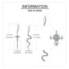 YAFEINI Gothic Snake Sword Earrings Sterling Silver Drop Leverback Earrings