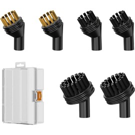 Juego de 6 cepillos limpiadores a vapor, cabezales de limpieza de latón y nailon, accesorios de repuesto para cepillos
