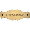 Curved Brass Plaque with Engraving
