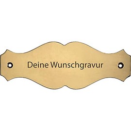 Curved Brass Plaque with Engraving