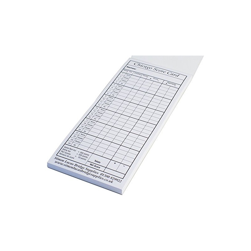 Simon Lucas Designer Bridge Score Pad - Perfect Day -