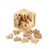 3D Wooden Brain Teaser Puzzle Cube Wooden Puzzles T-Shaped Jigsaw