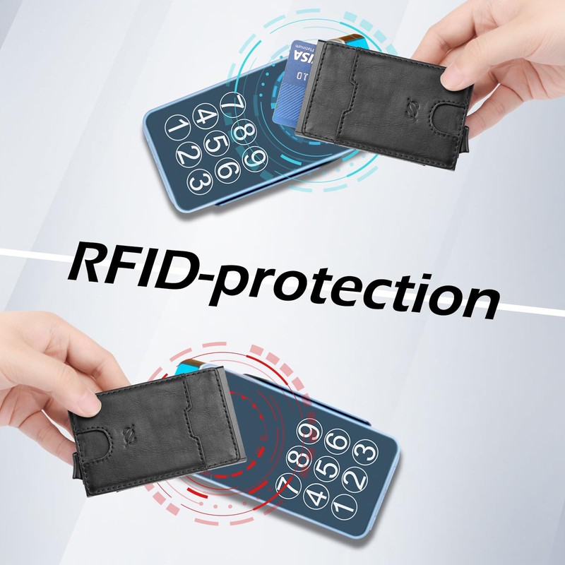 SkaTtesKai Wallet, Black texture, Minimalist