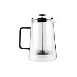 Maxwell & Williams Blend Noir Double Wall Plunger 1L Clr/Blk Gift Boxed