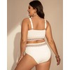 ZINPRETTY High Waisted Bikini Sets Plus Size Tummy Control Swimsuits