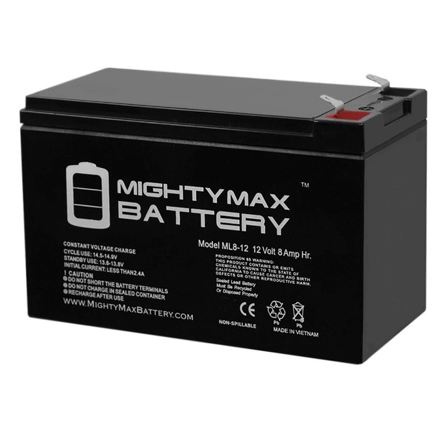 Mighty Max Battery 12V 8Ah Compatible Battery for APC Back-UPS CS BK350, BK350i, BK350Ei Brand Product