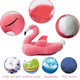 Petgrow Flamingo Shaped Cute Cat Bed Sofa, Warm Pet Bed Cuddle, Lovely Pet Mat for Cats Kittens Rabbits Small Dogs