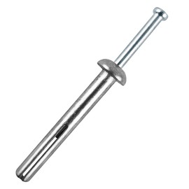 1/4" x 2"Hammer Drive Nail-in Anchors 30 Pack – Cement Wall Anchors for Concrete Brick Block – Zinc Plated Masonry Fasteners for Electrical Boxes, Brackets, Frames