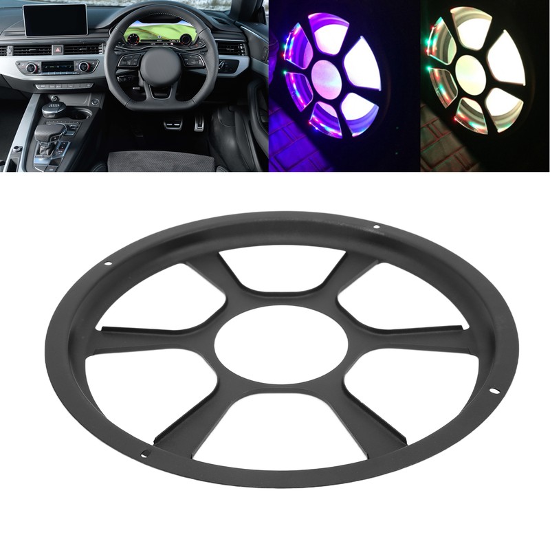 12in Car Speaker Protective Mesh Cover Grille Carbon Black Universal