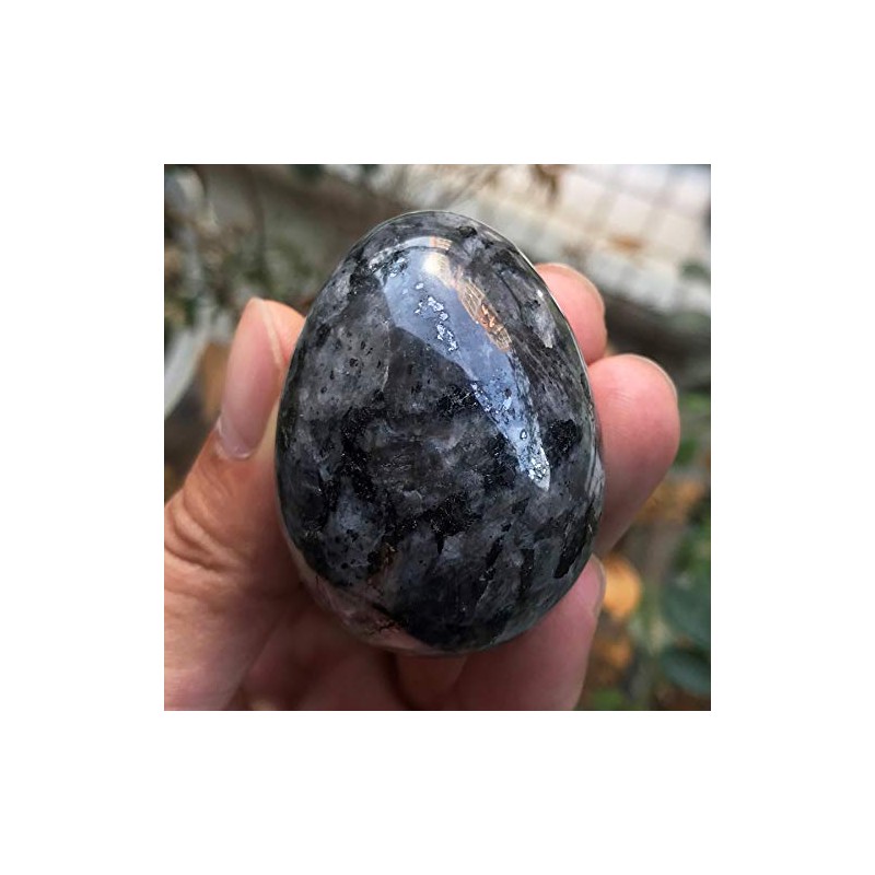 Ladeukoi Stone Egg Figurine, Polished Healing Crystal Easter Eggs Sphere