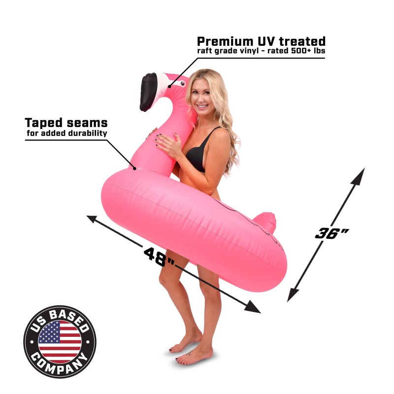 GoFloats Flamingo Pool Float Party Tube, Float In Style (for