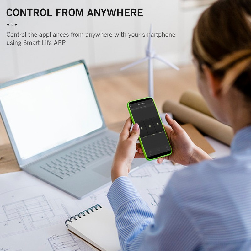 Wifi Smart Wall Outlet 2 in 1 Convenient Voice APP