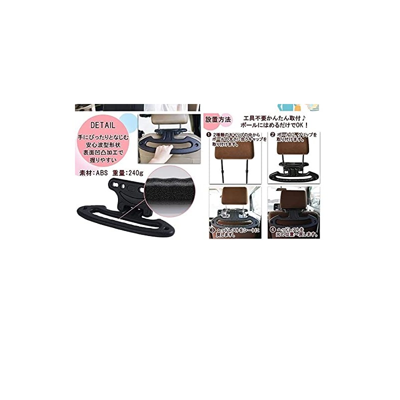 RitaProshop® Multi-functional Car Hanger, Multi-Grip, Backseat Safety Handle, Luggage Hanger,