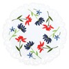 Simhomsen Embroidered Red, Blue and White July 4th Patriotic Round