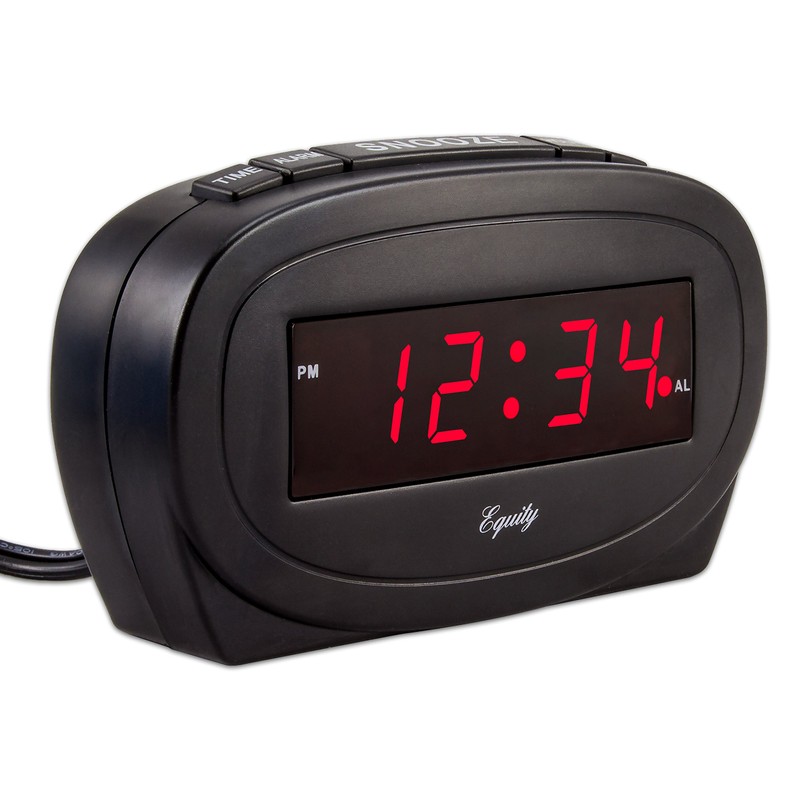 Equity by La Crosse 30228 LED Alarm Clock,Black