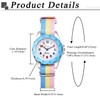 JewelryWe Cute Nylon Strap Watch: Time Teacher Analog Quartz Muticolor