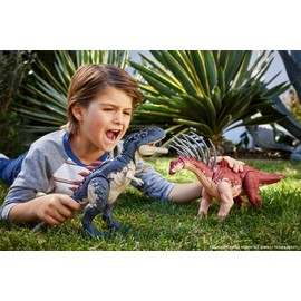 Mattel Jurassic World Gigantic Trackers Action Figure, Mapusaurus Dinosaur Toy with Mega Bite Rampage Attack, Evolution Back Spikes & Digital Play