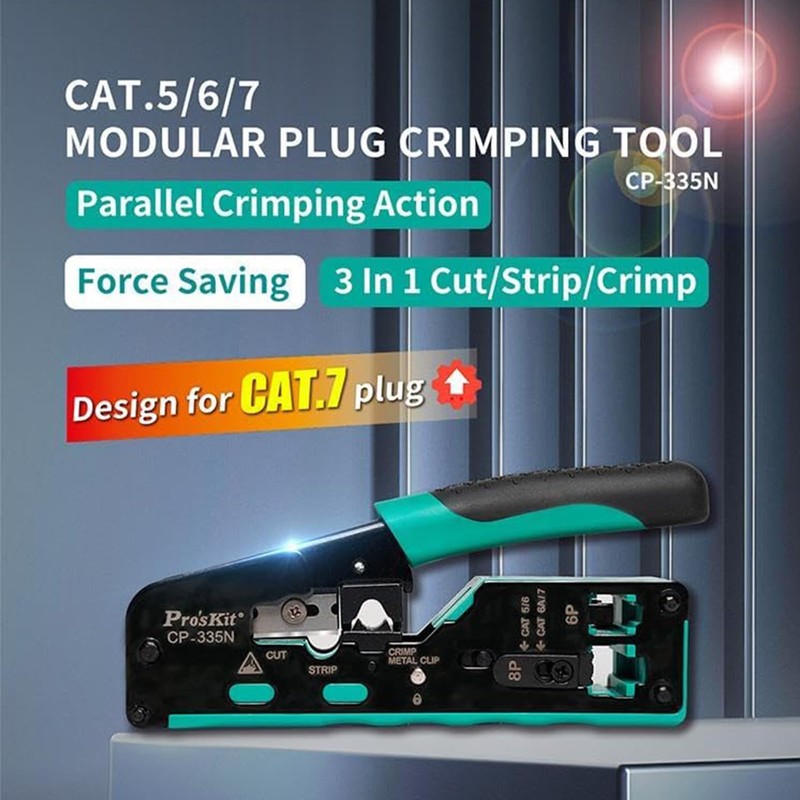 Pro'sKit Tool solutions CP-335N CAT.5/6/7 Modular Plug crimping Tool Parallel