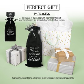 Pavilion Gift Company Retired-13 Wine Gift Bag Set, 13", Black, White, Silver