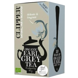 DELICIOSA Organic Tea Clipper, Earl Grey, 20 P., Organic JAS & Fair Trade Certified, Clipper Organic Earl Grey Tea