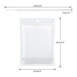 G2PLUS 400PCS Micro Cotton Swabs, High-end Microswabs for Eyelash Extensions, Micro Applicator Brush for Makeup and Personal Care (White)