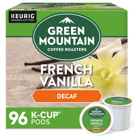 Green Mountain Coffee Roasters French Vanilla Decaf Keurig Single-Serve K-Cup pods, Light Roast Coffee, 96 Count