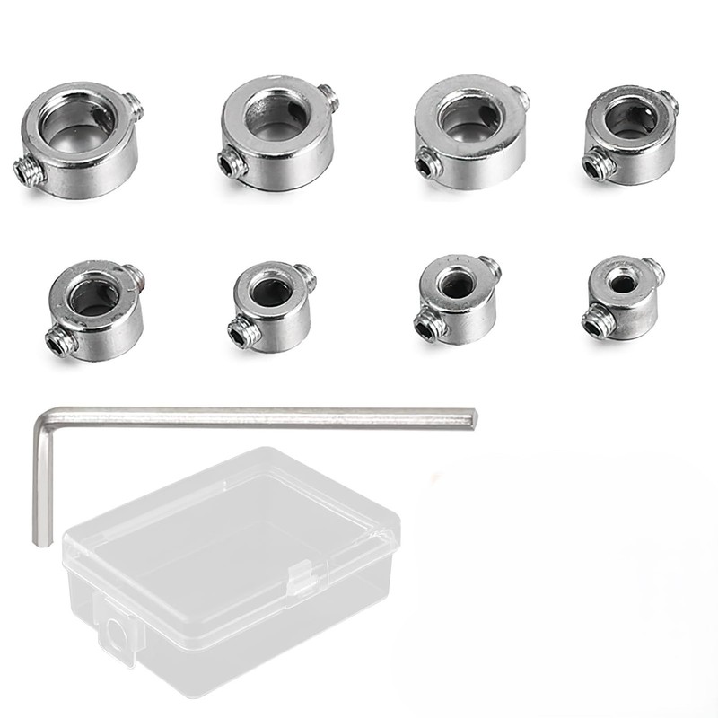 8-piece depth stop ring set, drill depth limiter limit the