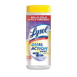 Lysol Dual Action Disinfecting Wipes, Citrus, 35 ct (Pack of 12)