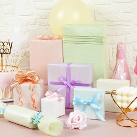 RUIFUN Pastel Tissue Paper 70 Sheets, 7 Metallic Colors Tissue Paper for Gift Bags and Wrapping, Pearlescent Shimmer Pastel Tissue Paper Bulk for Girls Women Birthday Wedding Baby Shower Decor, 20 x 14 Inch