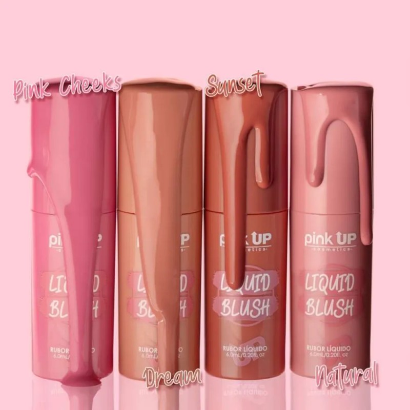 Rubor Líquido Pink Up Liquid Blush Larga Duración Tono Del