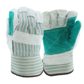 West Chester 500DP Split Cowhide Leather Glove - [Pack of 12 Pairs] 10.5 in. (L), 5 in. (W), Large Double Palm Glove with 2.5 in. Safety Cuff