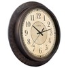 LaCrosse 404-2635 Analog Wall Clock, 14", Rustic Brown