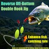 5PCS Double Reverse Fishing Hook Set,Double-Hook Reverse Bottom Rig,Anti Tangle