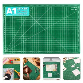 Tujurich Self Healing Cutting Mat, 23" x 35", Large Double-Sided Rotary Cutting Mat for Sewing, Quilting, Scrapbooking, Fabric & Craft Cutting Board, (A1), Green