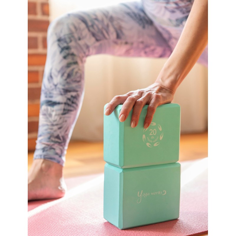 Yoga Works Mini Mint Yoga Block (Set of 2)