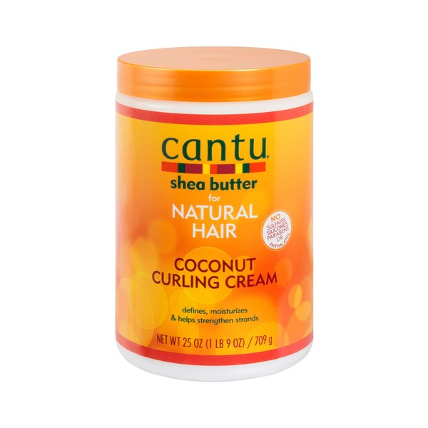 Cantu Coconut Curling Cream with Shea Butter for Natural Hair, 25 oz (Pack of 4) (Packaging May Vary)