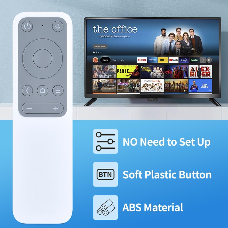 Voice New VA-LT002 Remote Control Replacement fit for VAVA 4K