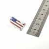 [F NODE] American Flag Design Pin Badge Country Silhouette Shape